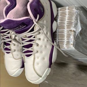 Purple &Cream Jordans